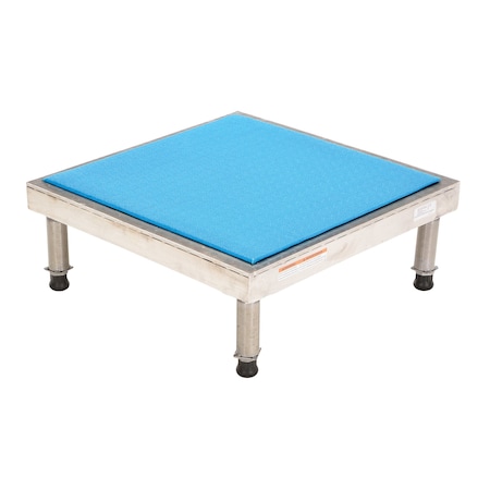 Vestil Adjustable Stainless Steel Stand 10-1/2" to 16-1/2" Height 24"W x 24"L AHT-H-2424-SS